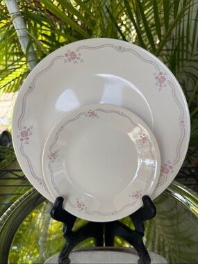 Corelle ENGLISH BREAKFAST Plate Set 10.25” Dinner Plate 6.75” Side Dessert Plate